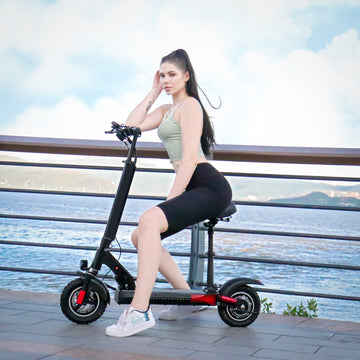 Top5 Electric scooter with seat 10inch 48V 500W 16AH liideway M4 pro