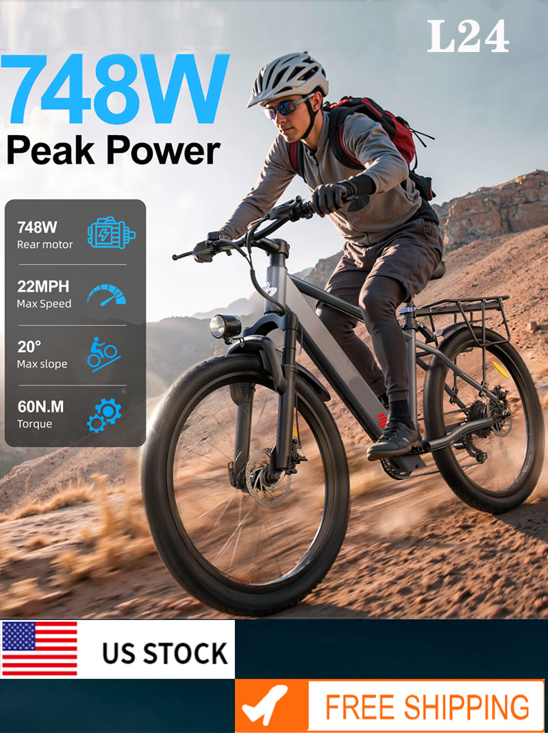 The Best Electric Bike for Adults 24inch Tire 748W Motor