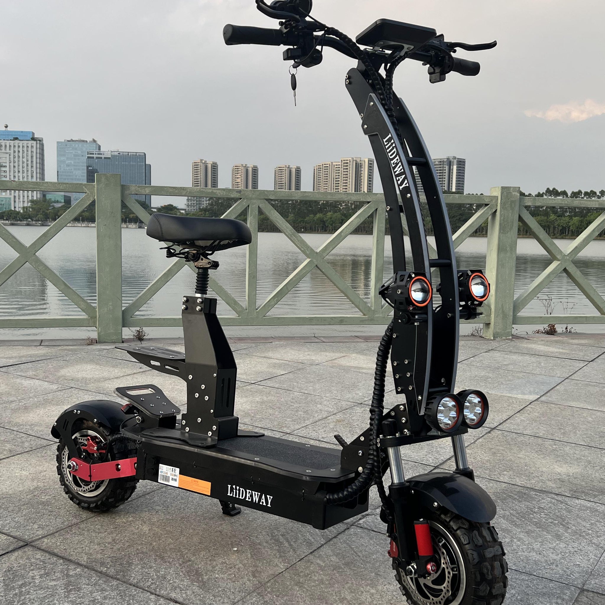 Off Road Electric Scooter for Adults with Seat Folding Liideway T10